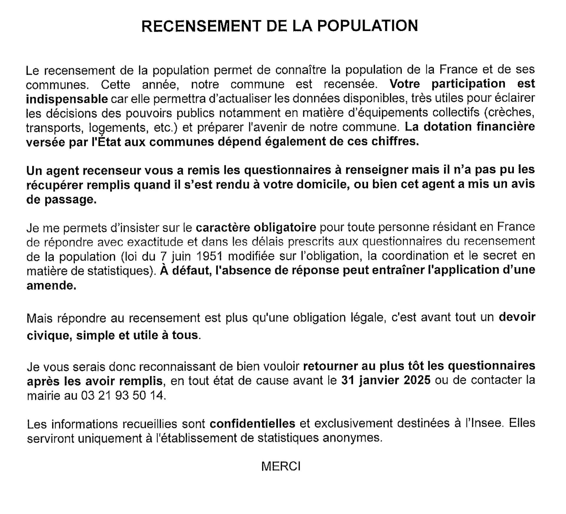 Recensement de la population